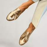 Vittoria | Damen Goldene Loafer