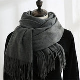 Designer-Schal mit Quasten | Warmer und weicher Kaschmir