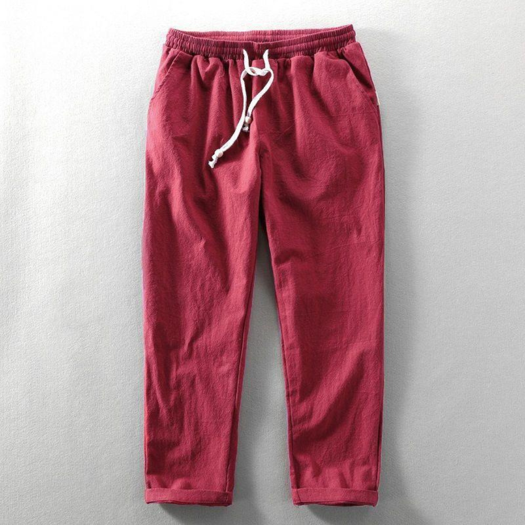 Giles | Men's Long Trousers with Drawstring and Pockets