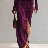 Rhianna™ Chic Maxikleid mit Ärmeln
