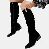 Avery | Damen Overknee-Stiefel mit niedrigem Absatz