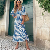 Elin | Damen Gepunktetes Maxikleid