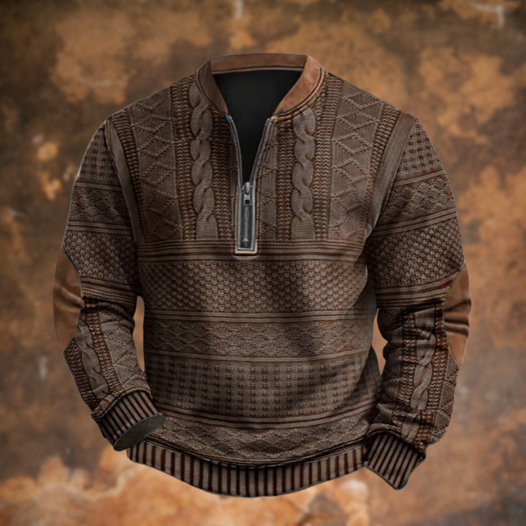 Ford™ - Texturierter Halb-Zip Pullover