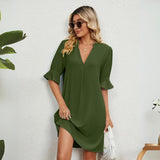 Alina™ | Elegantes V-Ausschnitt Kleid