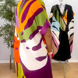 Rianna - Kleid mit abstraktem Druck