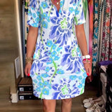 Federica™ - Kleid mit kurzen Ärmeln und floralem Druck