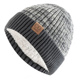 Vintage Vibe Mütze | Retro gefütterte Wintermütze mit lässigem Strickdesign