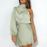 Eline | Satin-Schulterkleid