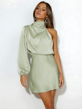 Eline | Satin-Schulterkleid