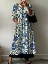 Elegantes Kleid mit Mia-Print