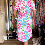 Federica™ - Kleid mit kurzen Ärmeln und floralem Druck
