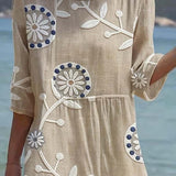Charlotte | Lässiges Mid-Sleeve Kleid