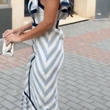 Dianne | Vintage-inspiriertes gestreiftes Maxikleid