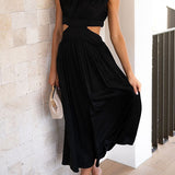 Quincy | Midi-Kleid mit Cut-Out und Taschen