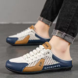 Herren Farbblock Rückenfreie Slip-On Sneaker