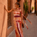 Damen Trägerloses Maxi-Kleid