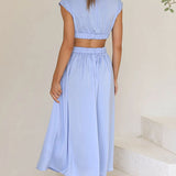 Quincy | Midi-Kleid mit Cut-Out und Taschen