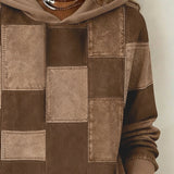 Schicker Langarm-Karierten Hoodie