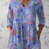 Aline | Lange Bluse mit V-Ausschnitt