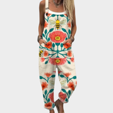 Bequeme bedruckte Latzhose