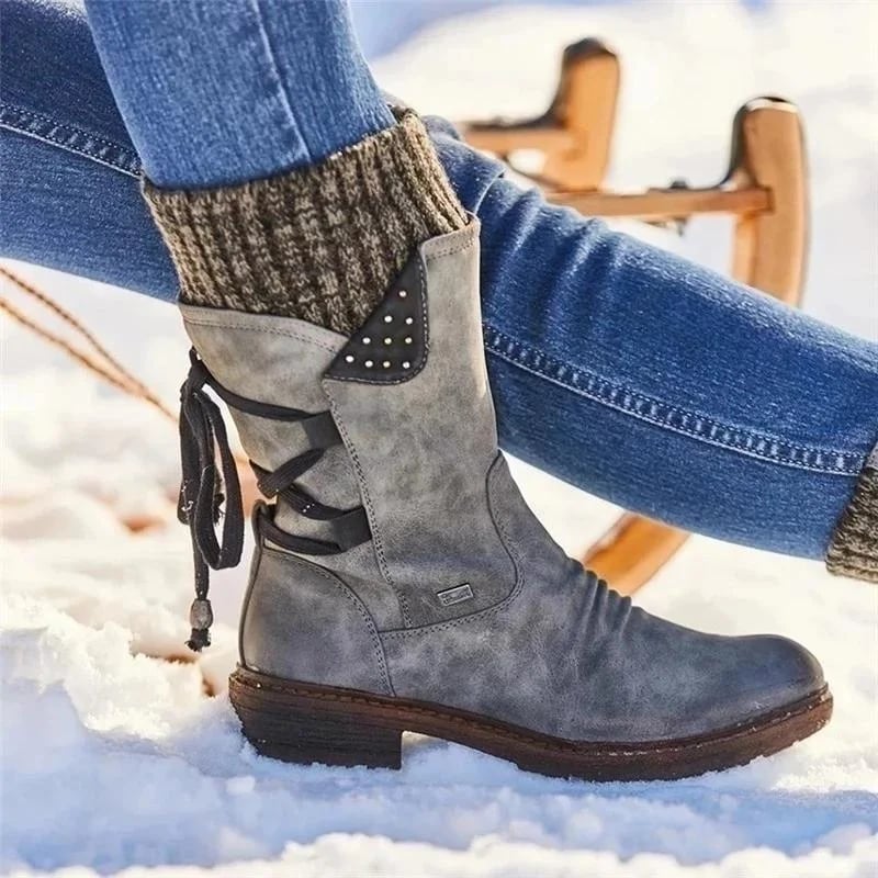 Valeria - Wasserdichte Stiefel Mit Reißverschluss An Der Wade