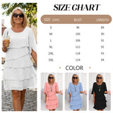 Chic Schichtkleid mit Puffärmeln für Frauen