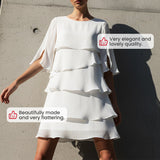 Chic Schichtkleid mit Puffärmeln für Frauen