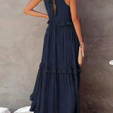 Emilia™ - Halter Ruffle Maxi Kleid