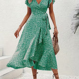 Elara | Fließendes, Bauch-umspielendes Wickelkleid
