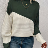 Zelda™ - Eleganter Color Block Pullover