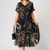 Hanna™ - Elegantes Chiffonkleid