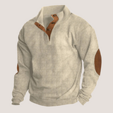 Fredrick - Gerippter Pullover mit Knopfleiste
