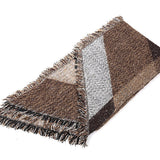 Damen Fransen-Schal mit geometrischem Muster