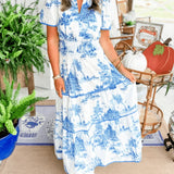 Nadia™ - Bedrucktes Maxi-Kleid