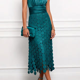 Céline | Damen Halter Midi Kleid