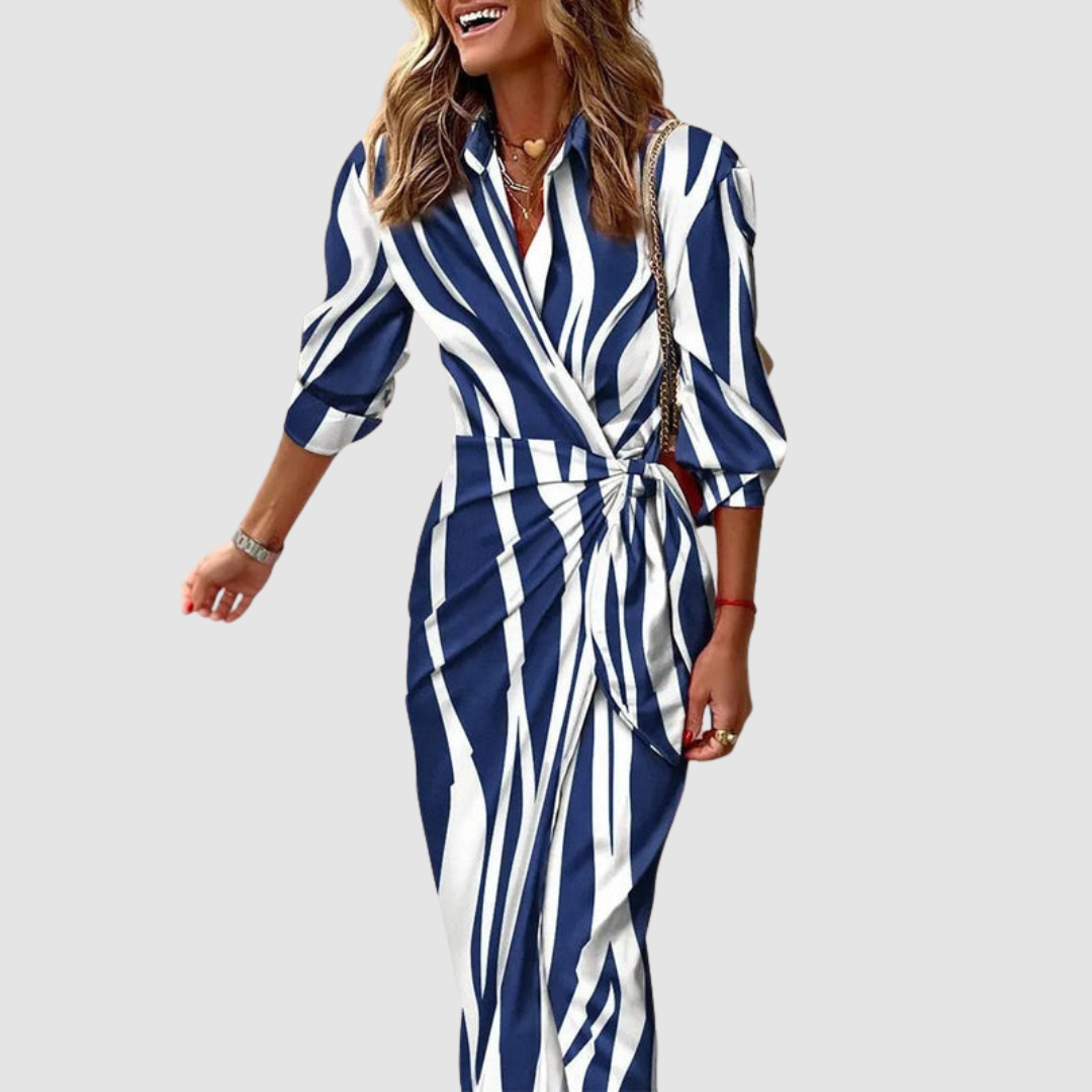 Cecilia™ Schickes Gestreiftes Kleid