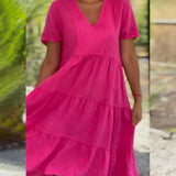 Bexley - Lässiges Sommer V-Ausschnitt Kleid