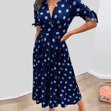 Bellamy - V-Ausschnitt Kleid mit Pünktchen