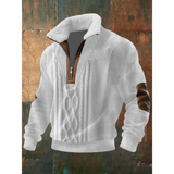 SILVORO | Fleece-Pullover mit hohem Kragen