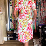 Federica™ - Kleid mit kurzen Ärmeln und floralem Druck