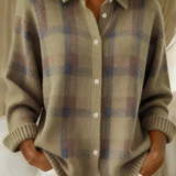 Tesa | Gemütlicher Karopullover Cardigan