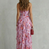 Belladina | Damen Floral Maxi Kleid mit Rüschen
