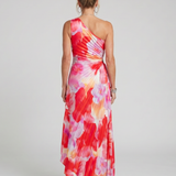 Taya | Ein Schulter Plissiertes Midi Kleid