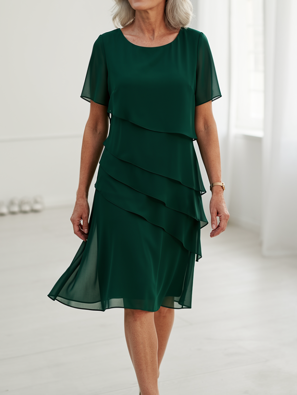 Linda | Elegantes Komfort-Rüschendress