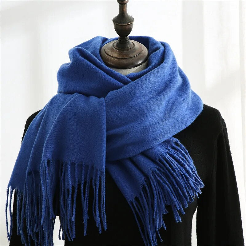 Designer-Schal mit Quasten | Warmer und weicher Kaschmir