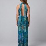 Juniper | Keyhole Halter Ärmelloses Maxikleid