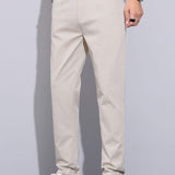 Herren Kurzarm Zip Polo & Elastischer Bund Gerade-Hosen Set