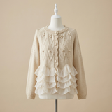 Rüschennatürliches Cardigan™