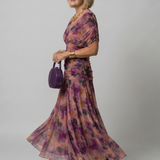 Calen | Elegantes Off-Shoulder-Midi-Kleid mit fließendem Design
