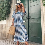 Elin | Damen Gepunktetes Maxikleid